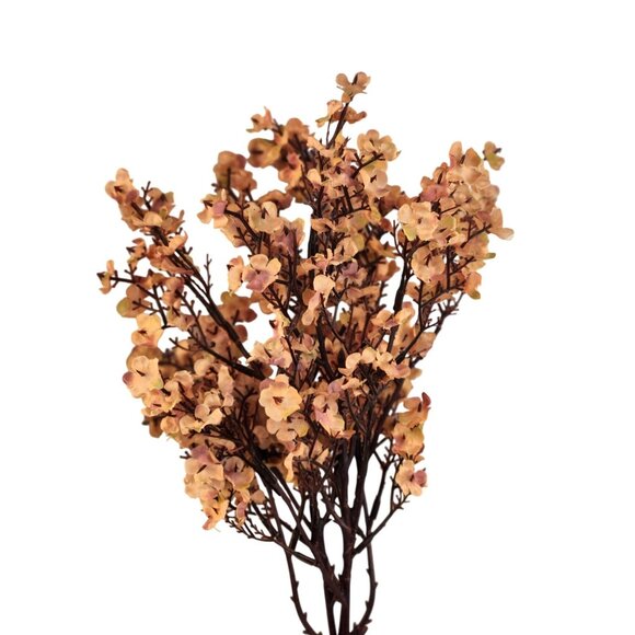 Artificial Taupe Flowers Set of 3, 20” Faux Floral Stems,  Boho Wedding Bouquet, - Picture 8 of 8